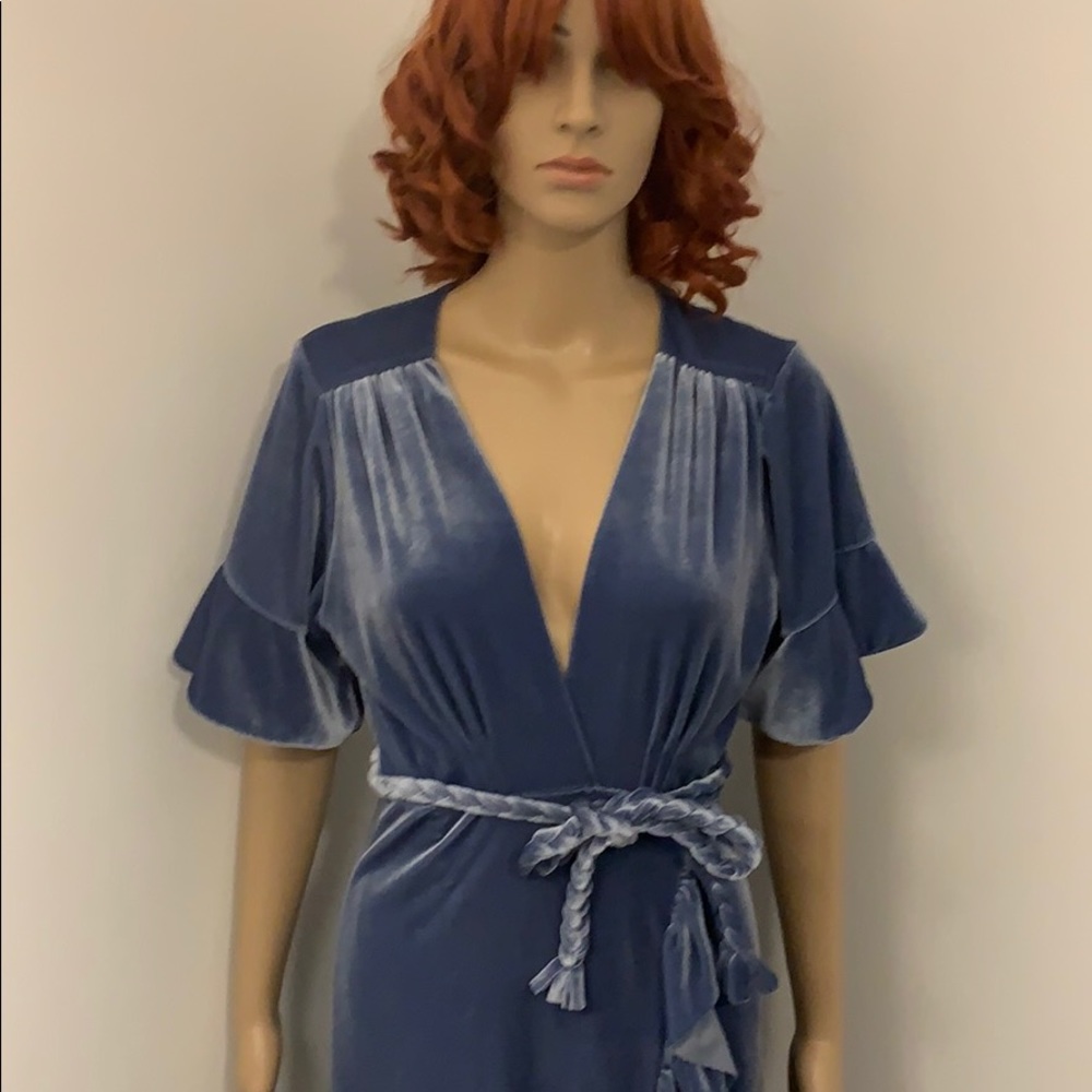 Velvet wrap midi dress. So Retro chic and flirty!